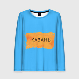Женский лонгслив 3D с принтом Казагь в Ухте, 100% полиэстер | длинные рукава, круглый вырез горловины, полуприлегающий силуэт | города россии | казань | регионы россии | татарстан | тёмный фон
