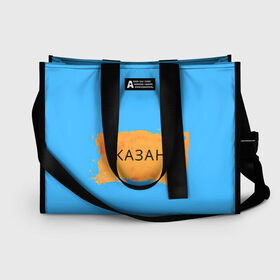Сумка-шоппер 3D с принтом Казагь в Ухте, 100% полиэстер | застегивается на металлическую кнопку; внутренний карман застегивается на молнию. Стенки укреплены специальным мягким материалом, чтобы защитить содержимое от несильных ударов
 | города россии | казань | регионы россии | татарстан | тёмный фон