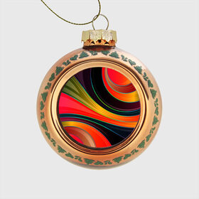 Стеклянный ёлочный шар с принтом Палитра в Ухте, Стекло | Диаметр: 80 мм | краски | палитра | полосы | радуга | текстуры | цвета