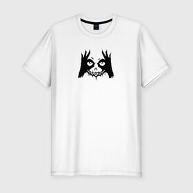 Мужская футболка хлопок Slim с принтом Монстр в Ухте, 92% хлопок, 8% лайкра | приталенный силуэт, круглый вырез ворота, длина до линии бедра, короткий рукав | devil | evil | monster | демон | дьявол | зло | зомби | клыки | монстр | страшный