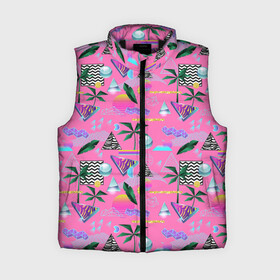 Женский жилет утепленный 3D с принтом Vaporwave art в Ухте,  |  | абстракция | арт | вапорвейв | геометрия | ретро | рисунок | текстура | узор | хипстер