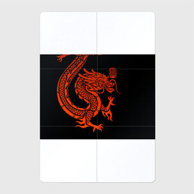 Магнитный плакат 2Х3 с принтом RED CHINA DRAGON в Ухте, Полимерный материал с магнитным слоем | 6 деталей размером 9*9 см | china | china dragon | red dragon | без крыльев | дракон змея | китай | китайские символы | китайский дракон | красный дракон | символ
