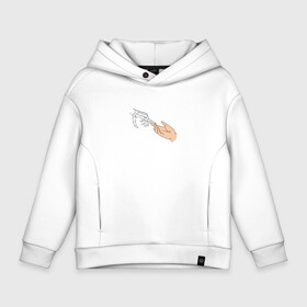 Детское худи Oversize хлопок с принтом The Creation of Adam в Ухте, френч-терри — 70% хлопок, 30% полиэстер. Мягкий теплый начес внутри —100% хлопок | боковые карманы, эластичные манжеты и нижняя кромка, капюшон на магнитной кнопке | Тематика изображения на принте: искусство | микеланджело | руки | скелет | сотворение адама