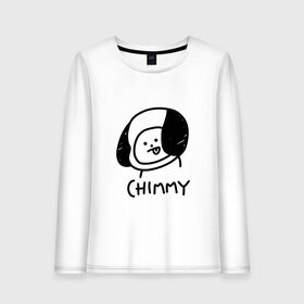 Женский лонгслив хлопок с принтом ЧИММИ | CHIMMY в Ухте, 100% хлопок |  | army | bangtan boys | bt21 | bts | bts stickers | chimmy | cooky | k pop | koya | mang | monster | rap monster | rapmon | rj | rm | shooky | tata | van | бтс | ви | джей хоуп | джонгук | кейпоп | реп монстр | стикеры bts | сюга | чимин | чин