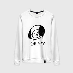 Женский свитшот хлопок с принтом ЧИММИ | CHIMMY в Ухте, 100% хлопок | прямой крой, круглый вырез, на манжетах и по низу широкая трикотажная резинка  | army | bangtan boys | bt21 | bts | bts stickers | chimmy | cooky | k pop | koya | mang | monster | rap monster | rapmon | rj | rm | shooky | tata | van | бтс | ви | джей хоуп | джонгук | кейпоп | реп монстр | стикеры bts | сюга | чимин | чин