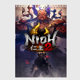 Скетчбук с принтом NIOH 2 в Ухте, 100% бумага
 | 48 листов, плотность листов — 100 г/м2, плотность картонной обложки — 250 г/м2. Листы скреплены сверху удобной пружинной спиралью | Тематика изображения на принте: action | ninja | nioh | nioh 2 | игра про самурая | кровь | меч | ниндзя | ниох | ниох 2 | самурай | экшен.