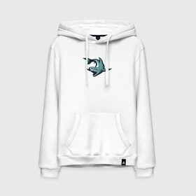 Мужская толстовка с принтом SHARK в Ухте, френч-терри, мягкий теплый начес внутри (100% хлопок) | карман-кенгуру, эластичные манжеты и нижняя кромка, капюшон с подкладом и шнурком | fish | megalodon | shark | teeth | white shark | акула | белая акула | зубы | мегалодон | рыба