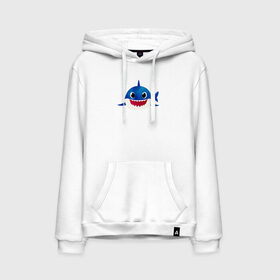 Мужская толстовка с принтом BABY SHARK в Ухте, френч-терри, мягкий теплый начес внутри (100% хлопок) | карман-кенгуру, эластичные манжеты и нижняя кромка, капюшон с подкладом и шнурком | baby | fish | megalodon | shark | teeth | white shark | акула | бейби | белая акула | зубы | малыш | мегалодон | рыба