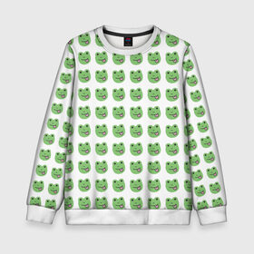 Детский свитшот 3D с принтом лягушки в Ухте, 100% полиэстер | свободная посадка, прямой крой, мягкая тканевая резинка на рукавах и понизу свитшота | животные | лягушка | милота | природа