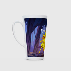 Кружка Латте с принтом Little Nightmares 2 в Ухте, Белая керамика | Объем 480 мл; Высота 150 мм; Диаметр 90 мм | little nightmares | страшилка | страшная игра | ужас | хоррор