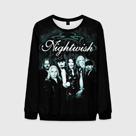 Мужской свитшот 3D с принтом NIGHTWISH в Ухте, 100% полиэстер с мягким внутренним слоем | круглый вырез горловины, мягкая резинка на манжетах и поясе, свободная посадка по фигуре | metal | nightwish | tarja turunen | метал | музыка | найтвиш | рок | симфо метал | тарья турунен
