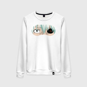 Женский свитшот хлопок Токийский гуль взгляд: в Ухте, 100% хлопок | прямой крой, круглый вырез, на манжетах и по низу широкая трикотажная резинка  | anime | kaneki ken | tokyo ghoul | tokyo ghoul: re | аниме | анимэ | гули | джузо сузуя | канеки кен | кузен йошимура | наки | нишики нишио | ре | ренджи йомо | ризе камиширо | токийский гуль | тоука киришима | ута