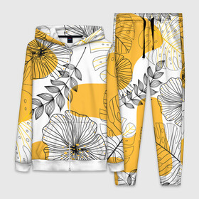 Женский костюм 3D с принтом Цветы в Ухте,  |  | flowers | герберы | контур | легкие | лилии | мягкие | роза | ромашка | тренд | цветы