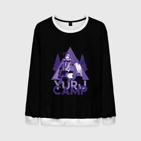Мужской свитшот 3D с принтом YURU CAMP в Ухте, 100% полиэстер с мягким внутренним слоем | круглый вырез горловины, мягкая резинка на манжетах и поясе, свободная посадка по фигуре | anime | yuru camp | аниме | анимэ | лагерь на свежем воздухе | надэсико | рин | фудзи