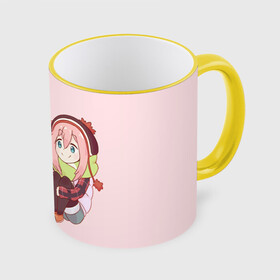 Кружка с полной запечаткой Nadeshiko: в Ухте, керамика | ёмкость 330 мл | anime | yuru camp | аниме | анимэ | лагерь на свежем воздухе | надэсико | рин | фудзи