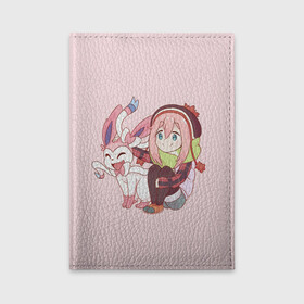 Обложка для автодокументов с принтом Nadeshiko в Ухте, натуральная кожа |  размер 19,9*13 см; внутри 4 больших “конверта” для документов и один маленький отдел — туда идеально встанут права | Тематика изображения на принте: anime | yuru camp | аниме | анимэ | лагерь на свежем воздухе | надэсико | рин | фудзи