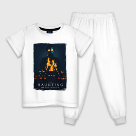 Детская пижама хлопок The Haunting of Bly Manor: в Ухте, 100% хлопок |  брюки и футболка прямого кроя, без карманов, на брюках мягкая резинка на поясе и по низу штанин
 | horror | serial | the hunting of bly manor | призраки усадьбы блай | сериал | сериалы