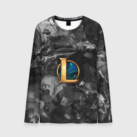 Мужской лонгслив 3D League of Legends Black&White: в Ухте, 100% полиэстер | длинные рукава, круглый вырез горловины, полуприлегающий силуэт | blackandwhite | leagueoflegends | катарина | логотип | фортуна