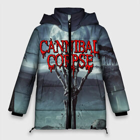 Женская зимняя куртка Oversize с принтом CANNIBAL CORPSE в Ухте, верх — 100% полиэстер; подкладка — 100% полиэстер; утеплитель — 100% полиэстер | длина ниже бедра, силуэт Оверсайз. Есть воротник-стойка, отстегивающийся капюшон и ветрозащитная планка. 

Боковые карманы с листочкой на кнопках и внутренний карман на молнии | cannibal corpse | evisceration plague | hammer smashed face. | violence unimagined | дэт метал | музыка | рок | труп каннибала