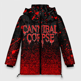 Женская зимняя куртка Oversize с принтом CANNIBAL CORPSE в Ухте, верх — 100% полиэстер; подкладка — 100% полиэстер; утеплитель — 100% полиэстер | длина ниже бедра, силуэт Оверсайз. Есть воротник-стойка, отстегивающийся капюшон и ветрозащитная планка. 

Боковые карманы с листочкой на кнопках и внутренний карман на молнии | cannibal corpse | evisceration plague | hammer smashed face. | violence unimagined | дэт метал | музыка | рок | труп каннибала