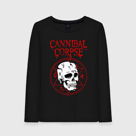 Женский лонгслив хлопок с принтом CANNIBAL CORPSE в Ухте, 100% хлопок |  | cannibal corpse | evisceration plague | hammer smashed face. | violence unimagined | дэт метал | музыка | рок | труп каннибала