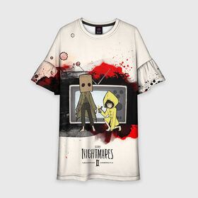 Детское платье 3D с принтом Little Nightmares 2 в Ухте, 100% полиэстер | прямой силуэт, чуть расширенный к низу. Круглая горловина, на рукавах — воланы | manizha | далеровна | душанбе | евровидение | евровидение 2021 | манижа | певица | таджикистан | хамраева