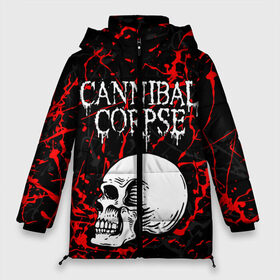 Женская зимняя куртка Oversize с принтом CANNIBAL CORPSE в Ухте, верх — 100% полиэстер; подкладка — 100% полиэстер; утеплитель — 100% полиэстер | длина ниже бедра, силуэт Оверсайз. Есть воротник-стойка, отстегивающийся капюшон и ветрозащитная планка. 

Боковые карманы с листочкой на кнопках и внутренний карман на молнии | cannibal corpse | evisceration plague | hammer smashed face. | violence unimagined | дэт метал | музыка | рок | труп каннибала