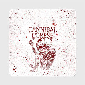 Магнит виниловый Квадрат с принтом Cannibal Corpse в Ухте, полимерный материал с магнитным слоем | размер 9*9 см, закругленные углы | canibal corpse | cannibal corpse | death metal | группы | дэт метал | канибал корпс | метал | рок