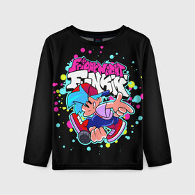 Детский лонгслив 3D Friday Night Funkin: в Ухте, 100% полиэстер | длинные рукава, круглый вырез горловины, полуприлегающий силуэт
 | friday night funk | friday night funkin | the boyfriend | бойфренд | игры