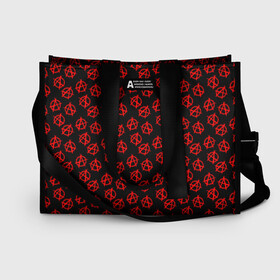 Сумка-шоппер 3D с принтом Анархия в Ухте, 100% полиэстер | застегивается на металлическую кнопку; внутренний карман застегивается на молнию. Стенки укреплены специальным мягким материалом, чтобы защитить содержимое от несильных ударов
 | anarchy | hard rock | metal | music | punk rock | punks not dead | rock music | rocker | rocknroll | анархия | гаражный рок | гитара | гранж | металл | музыка | панк рок | рок музыка | рок н ролл | рокер | трэш метал | тяжелый рок | хард рок