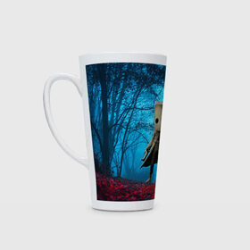 Кружка Латте с принтом Little Nightmares 2 в Ухте, Белая керамика | Объем 480 мл; Высота 150 мм; Диаметр 90 мм | little nightmares | страшилка | страшная игра | ужас | хоррор