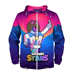 Мужская ветровка 3D с принтом STU DISCO СТУ Brawl Stars в Ухте, 100% полиэстер | подол и капюшон оформлены резинкой с фиксаторами, два кармана без застежек по бокам, один потайной карман на груди | brawl | brawl stars | brawlstars | brawl_stars | jessie | бравл | бравлер stu | бравлстарс | гонщик | каскадер | сту