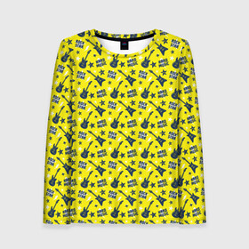 Женский лонгслив 3D с принтом Рок-звезда в Ухте, 100% полиэстер | длинные рукава, круглый вырез горловины, полуприлегающий силуэт | anarchy | hard rock | metal | music | punk rock | punks not dead | rock music | rocker | rocknroll | анархия | гаражный рок | гитара | гранж | металл | музыка | панк рок | рок музыка | рок н ролл | рокер | трэш метал | тяжелый рок | хард рок