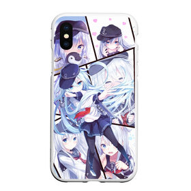Чехол для iPhone XS Max матовый Kantai Collection Hibiki: в Ухте, Силикон | Область печати: задняя сторона чехла, без боковых панелей | аниме | девочка | пингвин | флотская коллекция | хибики