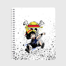 Тетрадь с принтом ONE PIECE | ВАН ПИС в Ухте, 100% бумага | 48 листов, плотность листов — 60 г/м2, плотность картонной обложки — 250 г/м2. Листы скреплены сбоку удобной пружинной спиралью. Уголки страниц и обложки скругленные. Цвет линий — светло-серый
 | anime | luffi | lufi | manga | one piece | samurai | wano ван пис | zoho | большой куш | ван пис | вон пис | зохо | корабль | луфи | луффи | манга | манки д. луффи | пират | самурай | уон пис