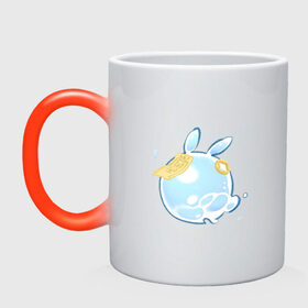 Кружка хамелеон с принтом Дух Ци Ци в Ухте, керамика | меняет цвет при нагревании, емкость 330 мл | Тематика изображения на принте: арт | дух | напарник | рисунок | фея | ци ци