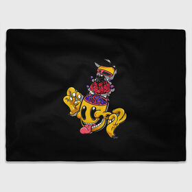 Плед 3D с принтом ВЗРЫВ МОЗГА в Ухте, 100% полиэстер | закругленные углы, все края обработаны. Ткань не мнется и не растягивается | brain explosion | brains | cartoon | face | ghost | ghostemane | graffiti | hip hop | tongue | trash | взрыв мозга | граффити | лицо | мозги | мультик | призрак | рожа | треш | хип хоп | язык