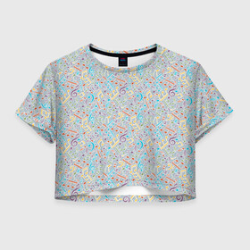 Женская футболка Crop-top 3D Музыкальные ноты: в Ухте, 100% полиэстер | круглая горловина, длина футболки до линии талии, рукава с отворотами | блюз | вечеринка | гитара | джаз | диджей | диско | дискотека | кантри | караоке | классическая музыка | клуб | музыка | музыкальные инструменты | музыкант | наушники | ноты | поп | ритм н блюз | рок