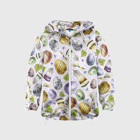 Детская ветровка 3D с принтом Пасха в Ухте, 100% полиэстер | подол и капюшон оформлены резинкой с фиксаторами, по бокам два кармана без застежек, один потайной карман на груди | easter | easter cake | eggs | holiday | holy easter | sunday | воскресенье | кулич | пасха | праздник | святая пасха | христос воскресе | яйца