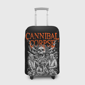 Чехол для чемодана 3D с принтом Cannibal Corpse в Ухте, 86% полиэфир, 14% спандекс | двустороннее нанесение принта, прорези для ручек и колес | at | back | birth | bleeding | bloodthirst | butchered | cannibal | corpse | eaten | evisceration | gallery | kill | kreaton | life | mutilated | obsessed | of | slayer | sodom | spawn | suicide | the | to | tomb | unimagined | vile | v