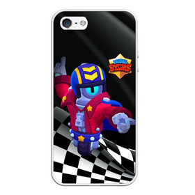 Чехол для iPhone 5/5S матовый с принтом STU СТУ Brawl Stars в Ухте, Силикон | Область печати: задняя сторона чехла, без боковых панелей | brawl | brawl stars | brawlstars | brawl_stars | jessie | бравл | бравлер stu | бравлстарс | гонщик | каскадер | сту