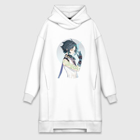 Платье-худи хлопок с принтом Сяо в Ухте,  |  | арт | маска | милый парень | рисунок | сяо