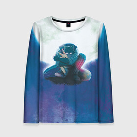 Женский лонгслив 3D Легоси Хару целый принт: в Ухте, 100% полиэстер | длинные рукава, круглый вырез горловины, полуприлегающий силуэт | beastars | анимация | аниме | анимэ | бистарс | волк | зайка | зайчиха | защита | защитил | комиксы | манга | мультсериал | мультфильм | сериал | серый | спас | фурри | япония | японский