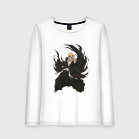Женский лонгслив хлопок с принтом Ичиго Куросаки в Ухте, 100% хлопок |  | anime | bleach | hero | ichigo kurosaki | manga | блич | герой | ичиго куросаки