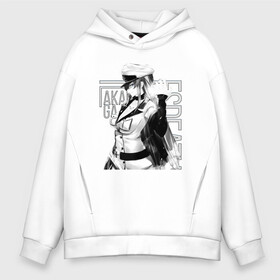 Мужское худи Oversize хлопок с принтом Эсдэт в Ухте, френч-терри — 70% хлопок, 30% полиэстер. Мягкий теплый начес внутри —100% хлопок | боковые карманы, эластичные манжеты и нижняя кромка, капюшон на магнитной кнопке | akame ga kill | empires strongest | esdeath | general esdeath | ice queen | эсдэт