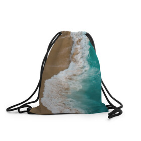 Рюкзак-мешок 3D с принтом Пляж / beach в Ухте, 100% полиэстер | плотность ткани — 200 г/м2, размер — 35 х 45 см; лямки — толстые шнурки, застежка на шнуровке, без карманов и подкладки | beach | coast | embankment | sand | sea | seaside | summer | берег | взморье | лето | море | набережная | песок | пляж | побережье