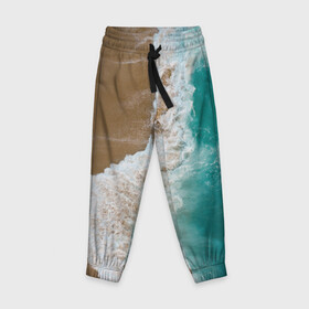Детские брюки 3D Пляж beach: в Ухте, 100% полиэстер | манжеты по низу, эластичный пояс регулируется шнурком, по бокам два кармана без застежек, внутренняя часть кармана из мелкой сетки | beach | coast | embankment | sand | sea | seaside | summer | берег | взморье | лето | море | набережная | песок | пляж | побережье
