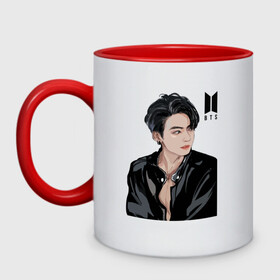 Кружка двухцветная с принтом BTS в Ухте, керамика | объем — 330 мл, диаметр — 80 мм. Цветная ручка и кайма сверху, в некоторых цветах — вся внутренняя часть | bts | k pop | kpop | rm | аниме | бтс | ви | джей хоуп | джонгук | кпоп | сюга | чимин | чин | япония