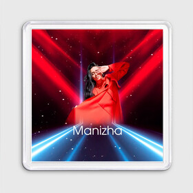 Магнит 55*55 с принтом Манижа  Manizha в Ухте, Пластик | Размер: 65*65 мм; Размер печати: 55*55 мм | Тематика изображения на принте: manizha | далеровна | душанбе | евровидение | евровидение 2021 | манижа | певица | таджикистан | хамраева