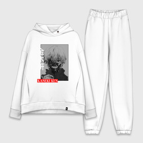 Женский костюм хлопок Oversize с принтом Kaneki Ken poster в Ухте,  |  | anime | kaneki ken | manga | tokyo ghoul | аниме | джузо сузуя. | канеки кен | манга | манга гуля | перерождение | токийский гуль | токийском гуле